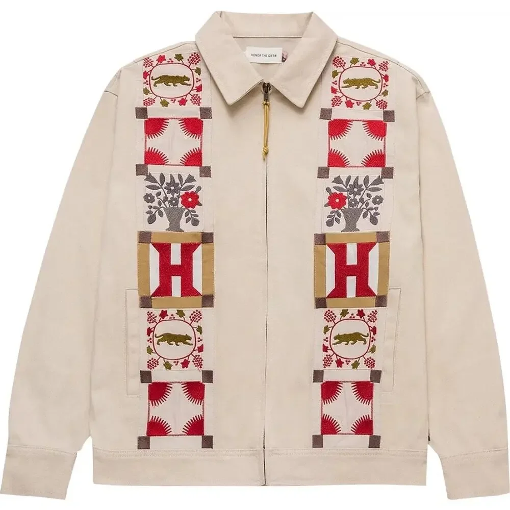Honor The Gift Men's Hawthorne Patchwork Embroidered Canvas Box Fit Jacket
